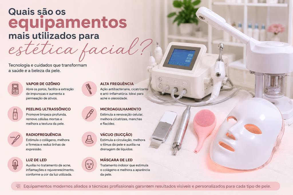 Quais são os equipamentos mais utilizados para estética facial
